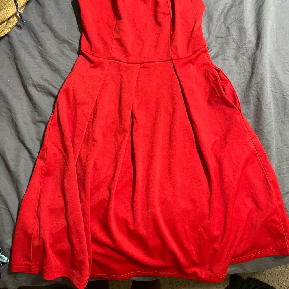 Amazon Red Mini Dress - Picture 3 of 3